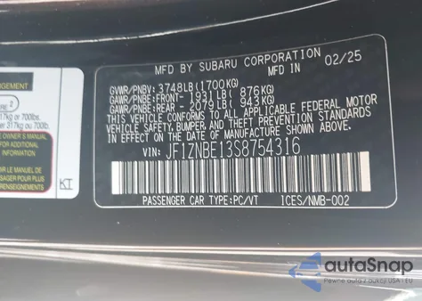 2025 Toyota Gr86 Premium from USA, damaged, VIN JF1ZNBE13S8754316